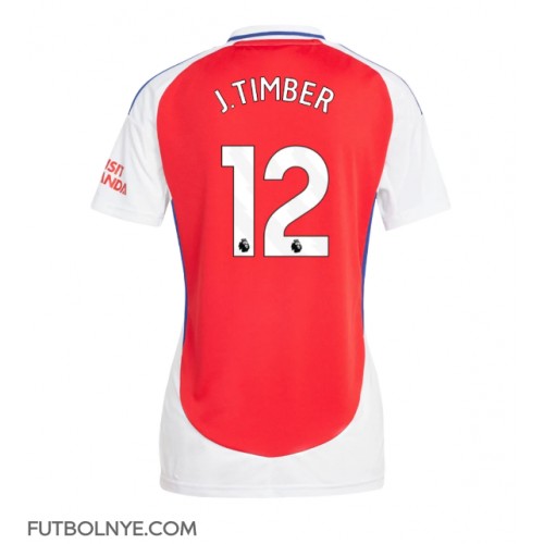 Camiseta Arsenal Jurrien Timber #12 Primera Equipación para mujer 2024-25 manga corta